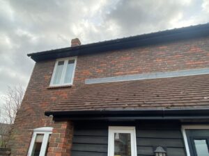 Freshly replaced fascia, soffit, and guttering showcasing modern uPVC materials on a house in Ilford