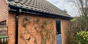 Freshly replaced fascia, soffit, and guttering showcasing modern uPVC materials on a house in Ilford