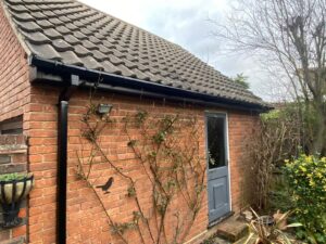 Freshly replaced fascia, soffit, and guttering showcasing modern uPVC materials on a house in Ilford