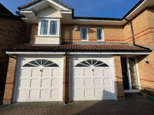 Wide view of property front after fascia soffit and guttering replacement