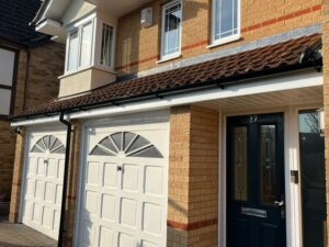 Bay window with new white uPVC fascia and soffit installed