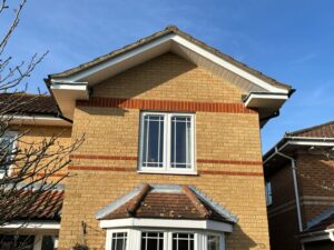 Front of property after fascia soffit and guttering replacement